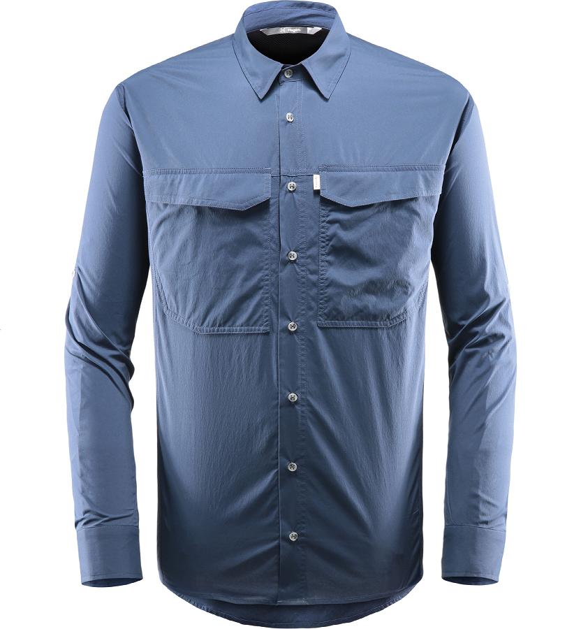 Haglöfs Salo Shirts Dark Blue For Mens DYGPK8301 Australia